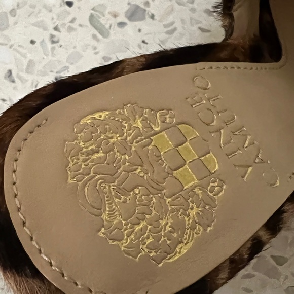 NWOT Leopard Print Open Toe Mules Vince Camuto Shoes Size 7.5 US Animal Print - Picture 5 of 6